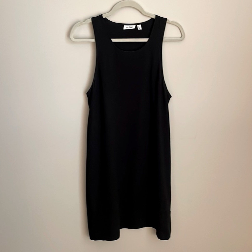 Black racer back dress